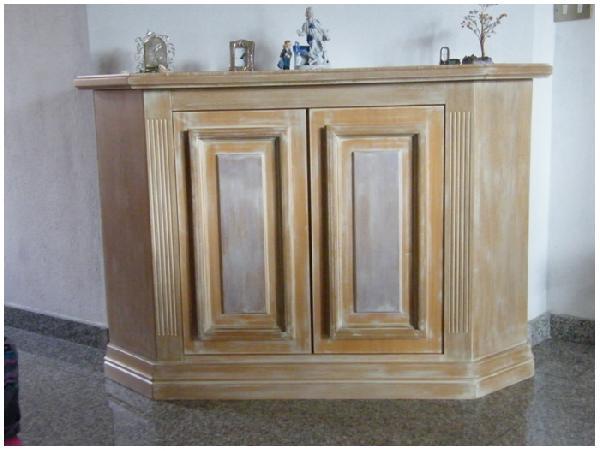 Classic  - corner cabinet in walnut decapé