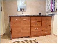 Fullbox - Bathroom cabinet in cherry wood